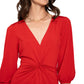 Leota Tanya Dress Solid Barbados Cherry