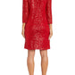 R&M Richards - Sequin Illusion Neck Sheath Dress