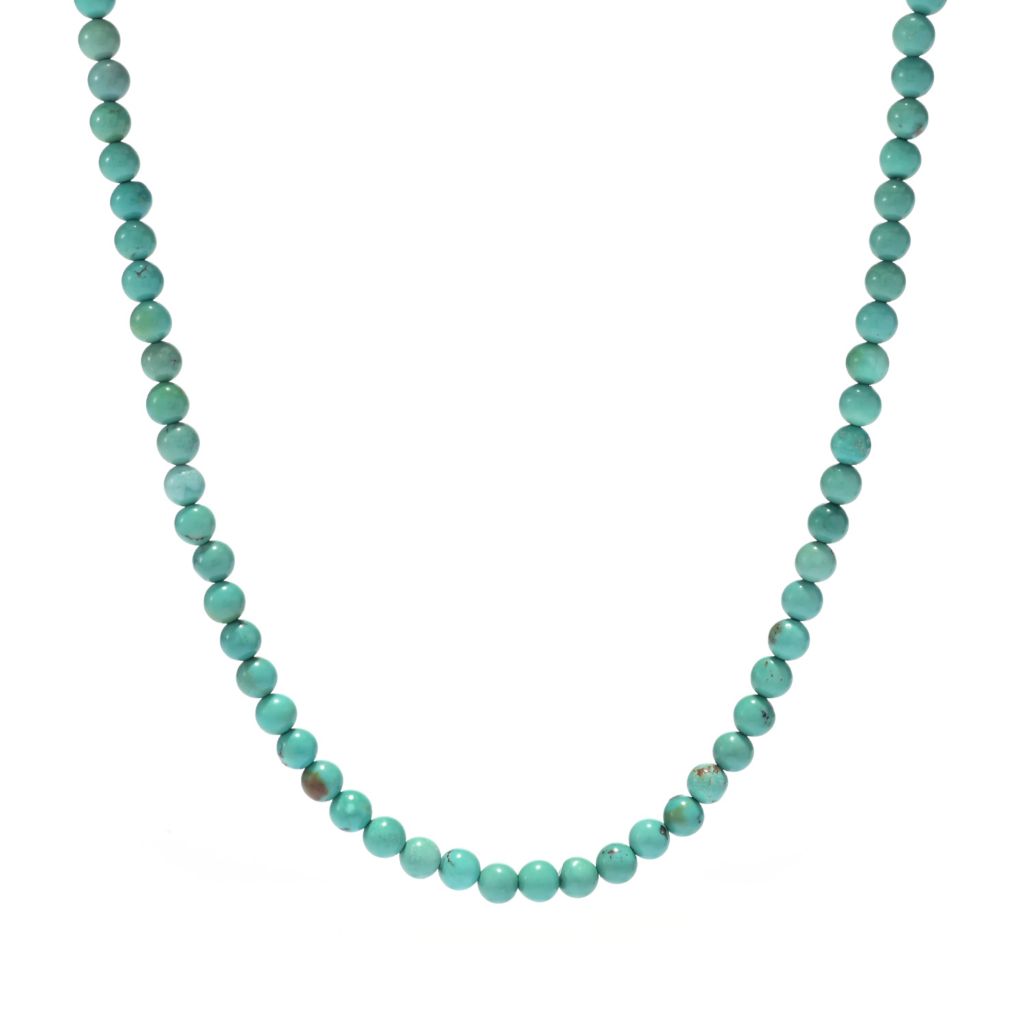 southwest-elements-sterling-silver-kingman-turquoise-bead-necklace