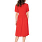 Leota Tiana Dress Solid Barbados Cherry