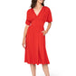 Leota Tiana Dress Solid Barbados Cherry