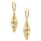 14K Yellow Gold 5/8 Cttw Diamond Geometrical Pillar Drop and Dangle Earrings (G-H Color, SI1-SI2 Clarity)