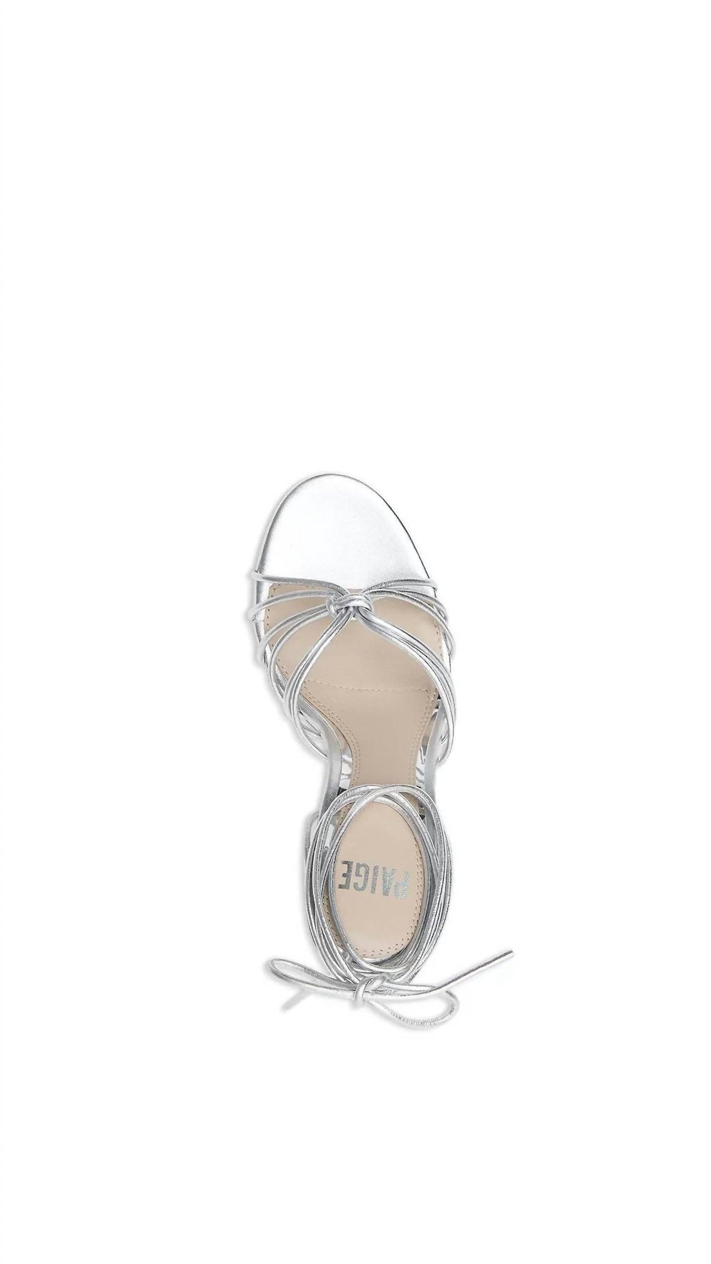 Paige - Women's Denim Viola Ankle Tie Strappy High Heel Sandals