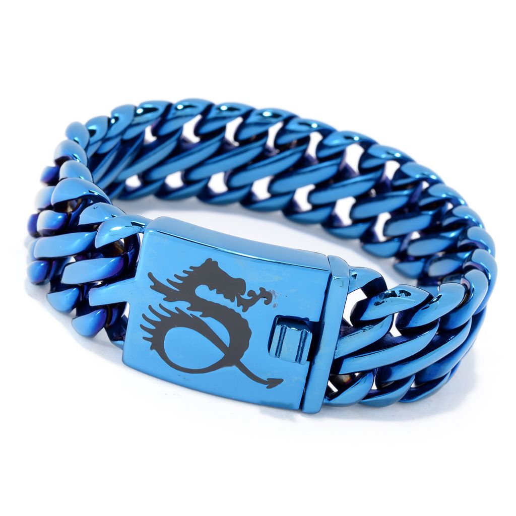 invicta-mens-stainless-steel-choice-of-color-double-curb-link-bracelet