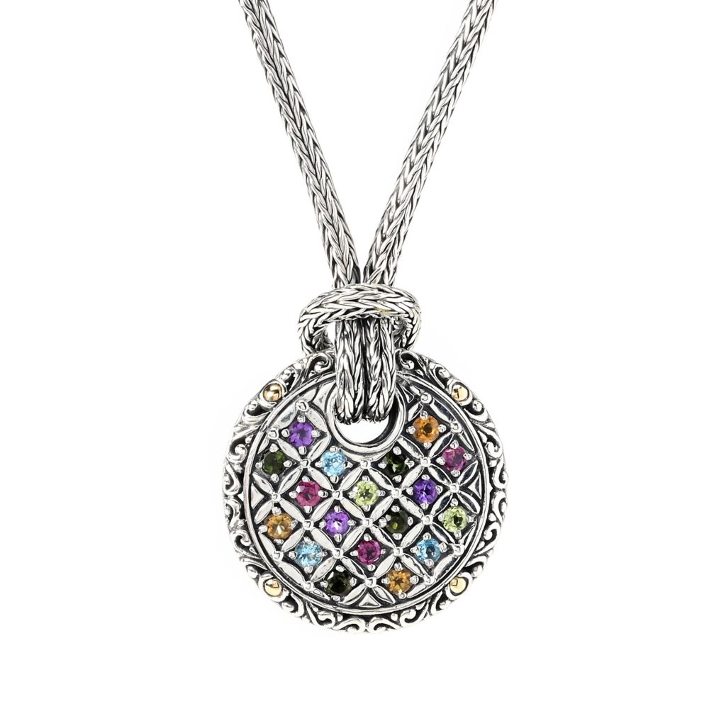 artisan-silver-by-samuel-b-1-32ctw-multi-gemstone-pendant-w-chain