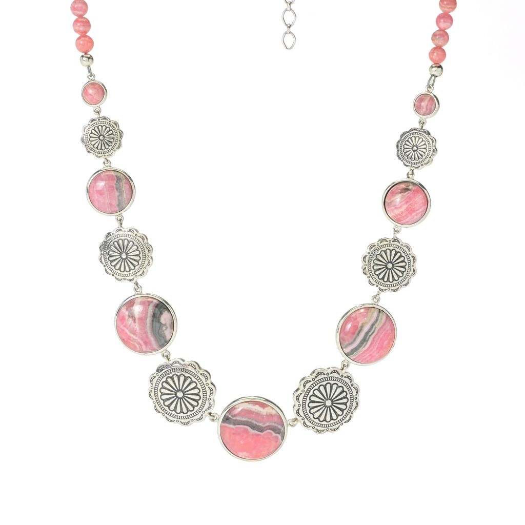 southwest-elements-98-4ctw-rhodochrosite-concho-necklace