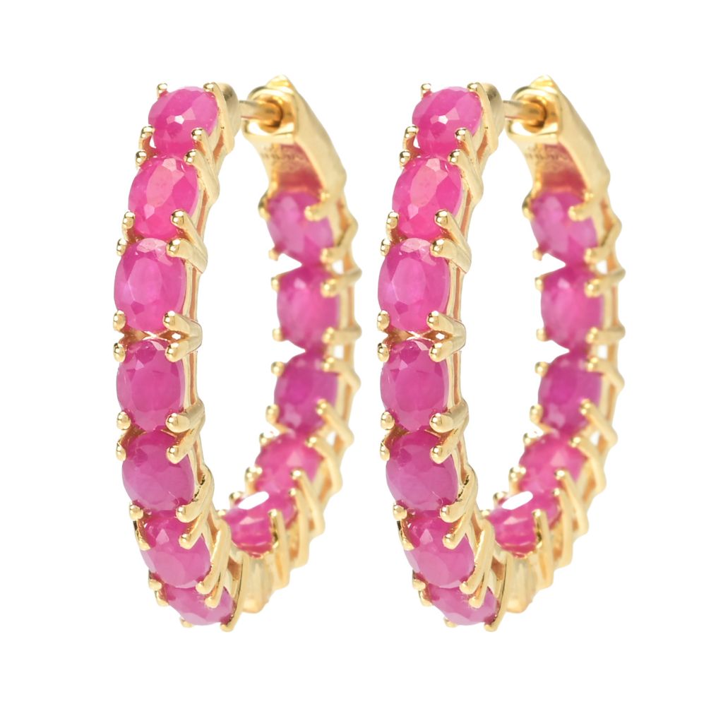 gem-treasures-18k-vermeil-3-36ctw-burmese-ruby-inside-out-hoop-earrings