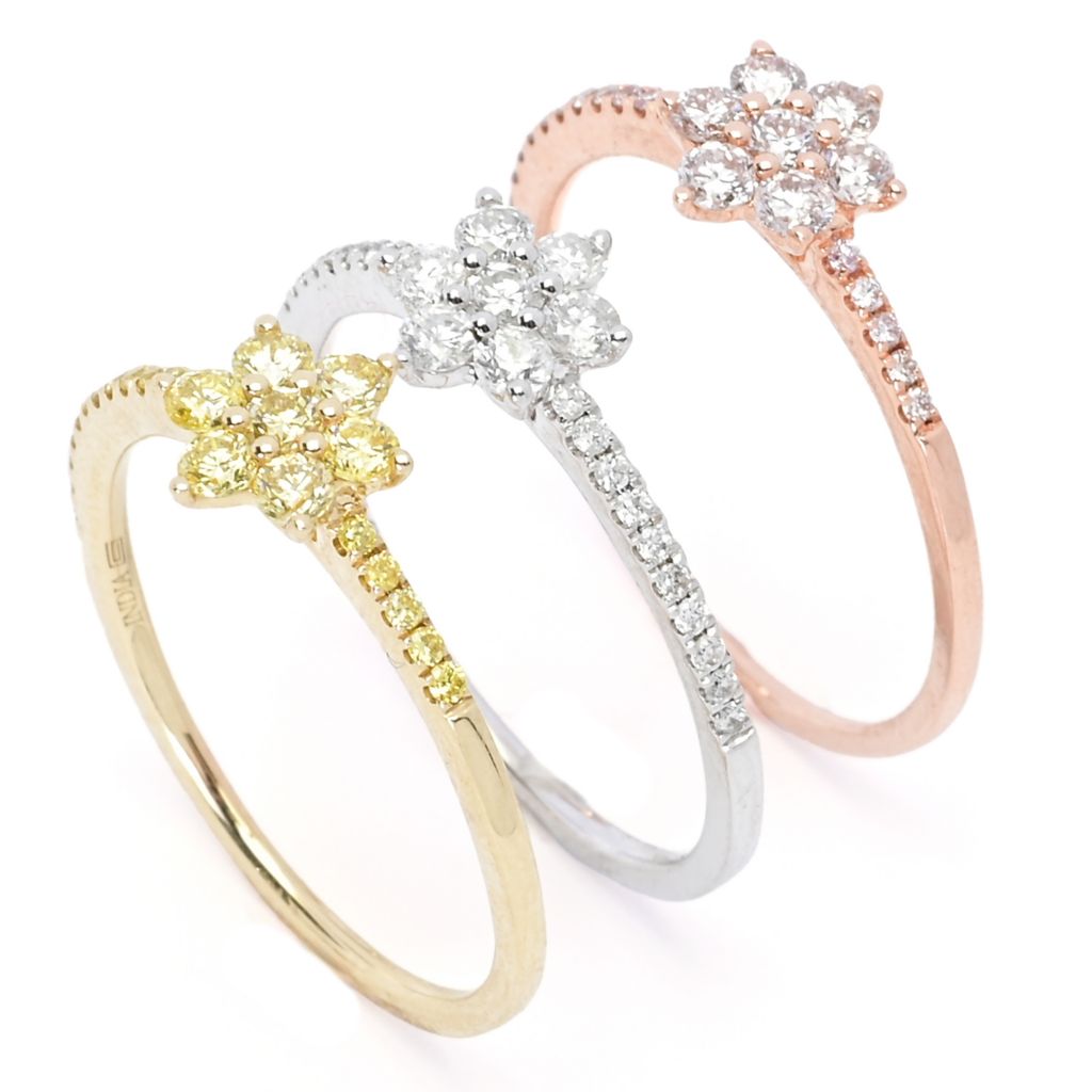gems-of-distinction-1-18ctw-multi-color-diamond-set-of-3-flower-rings