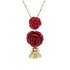 graziella-23k-gold-plated-bee-choice-of-color-resin-rose-necklace