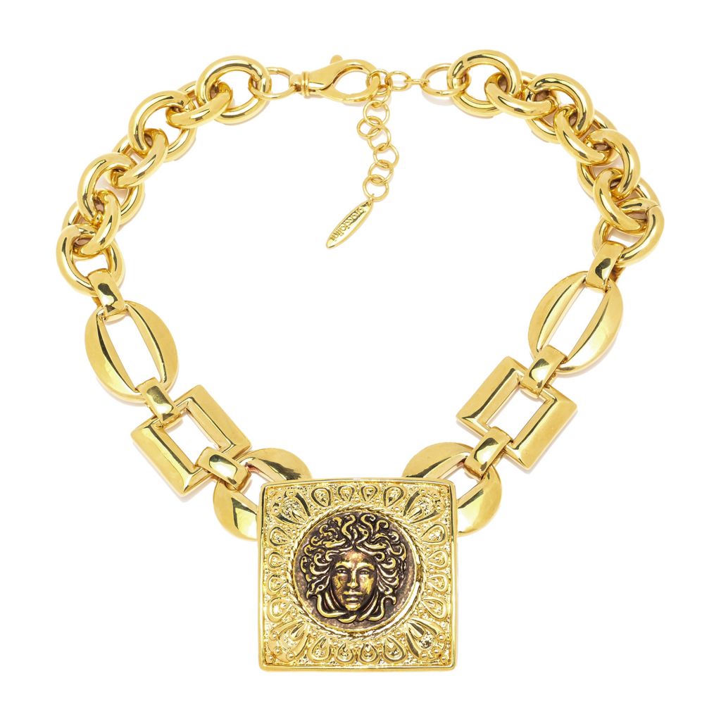 graziella-choice-of-plating-electroform-polished-medusa-17-5-2-necklace