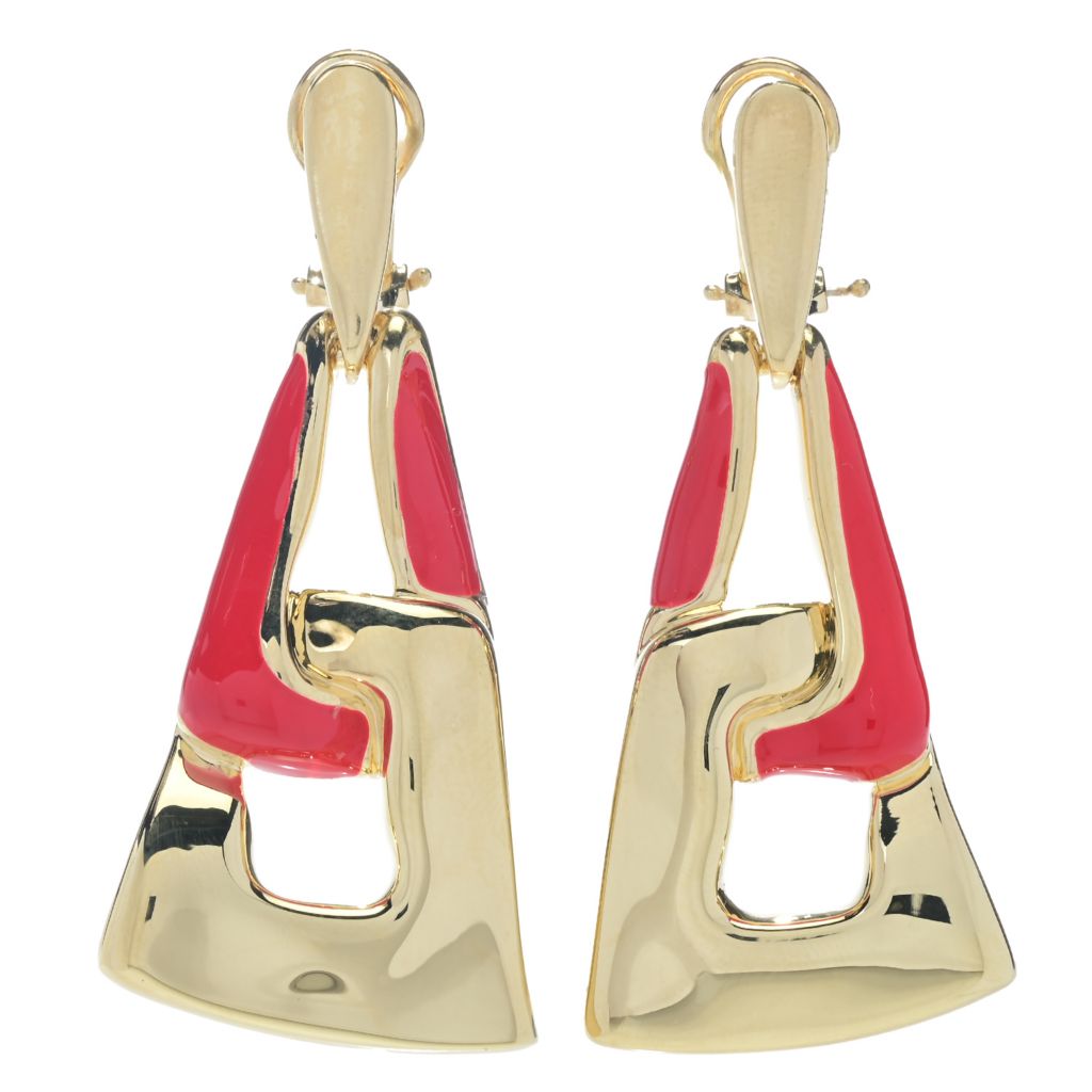 graziella-23k-gold-plated-enamel-accented-square-rolo-earrings