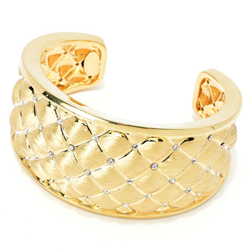 graziella-23k-gold-plated-simulated-diamond-7-quilted-cuff-bracelet