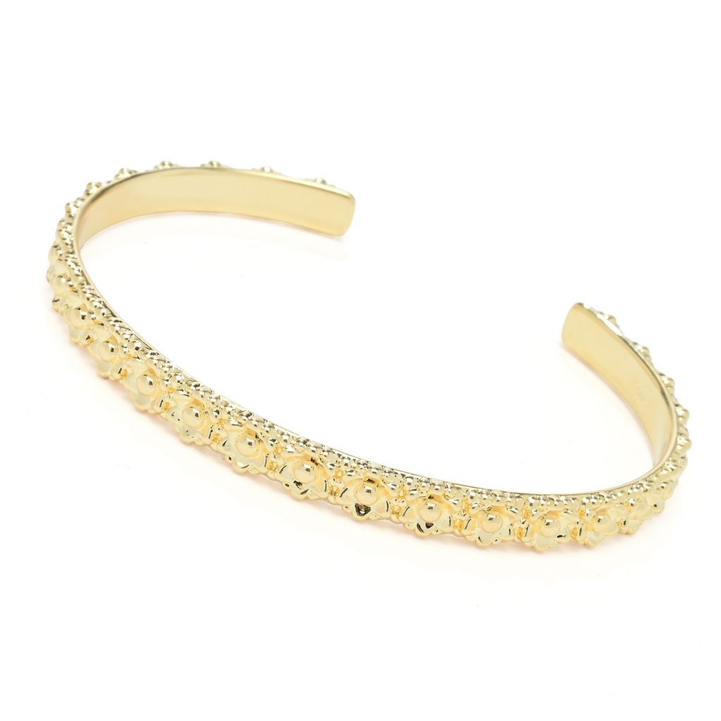 toscana-italiana-18k-gold-plated-flower-detailed-bangle-bracelet
