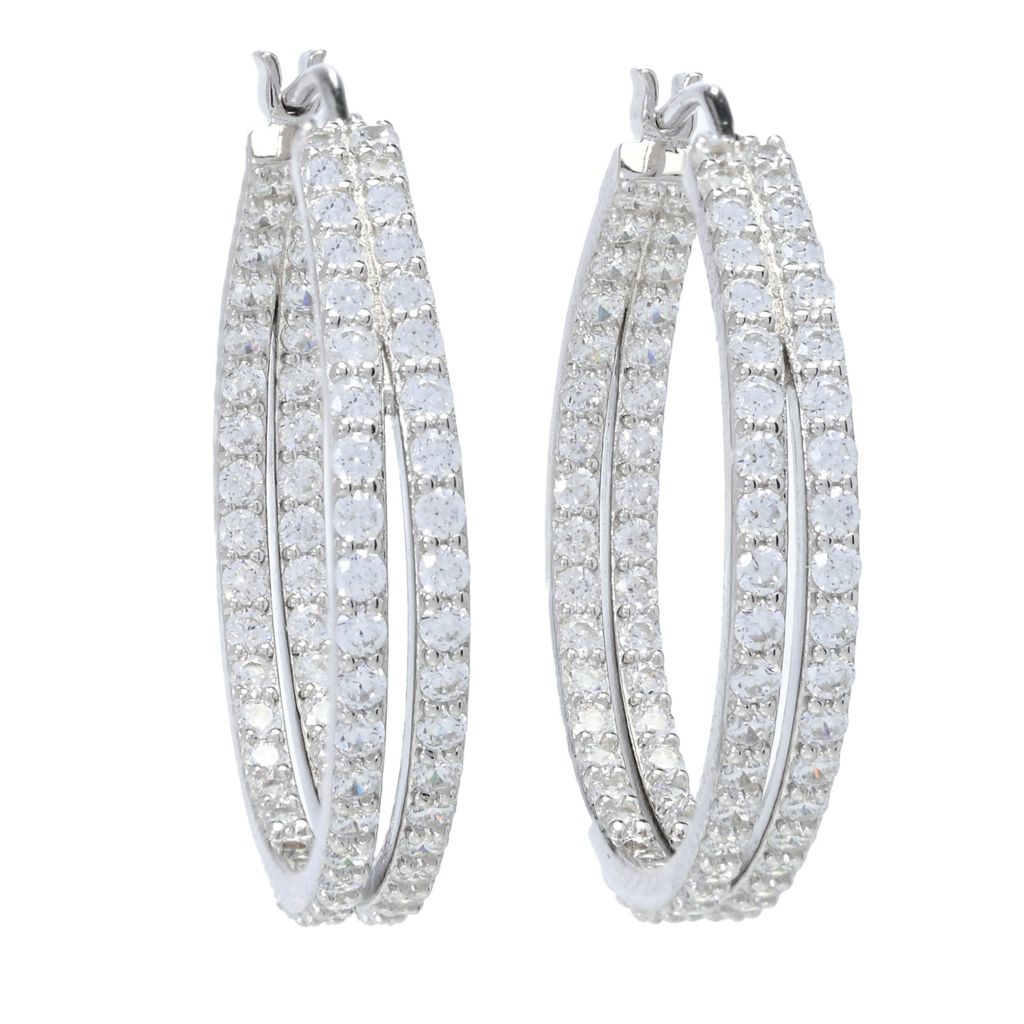 sorrento-italian-silver-2-34-dew-simulated-diamond-double-row-hoop-earrings