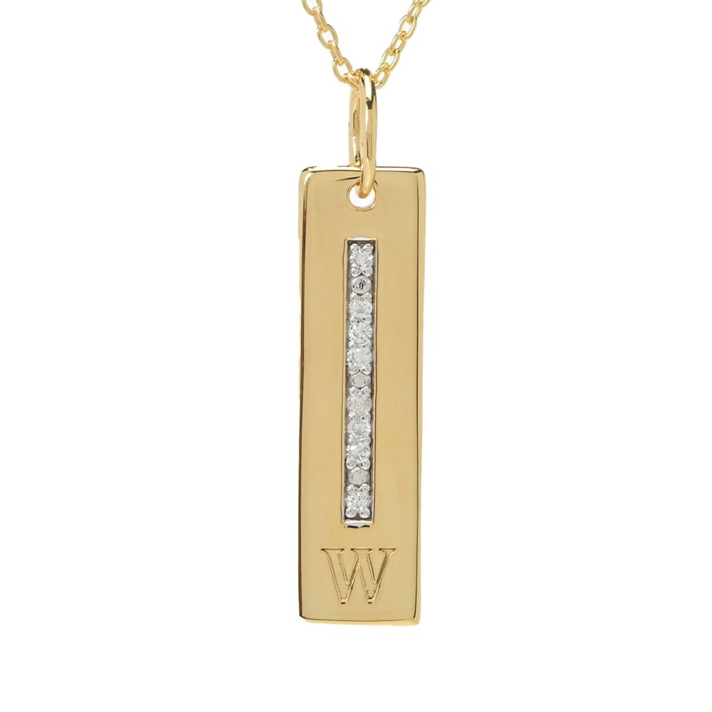 diamond-treasures-18k-vermeil-0-08ctw-diamond-bar-initial-pendant-w-chain