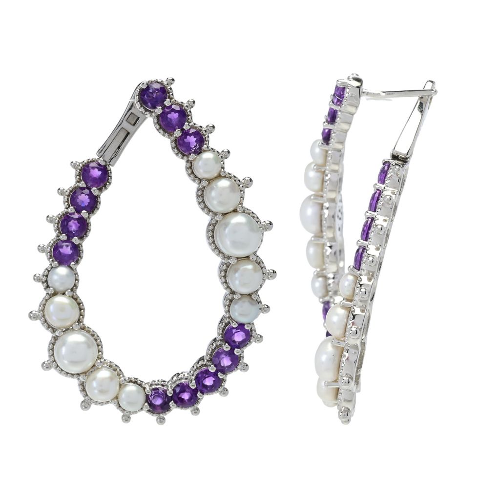 dallas-prince-luster-cultured-pearl-choice-of-gem-hoop-earrings