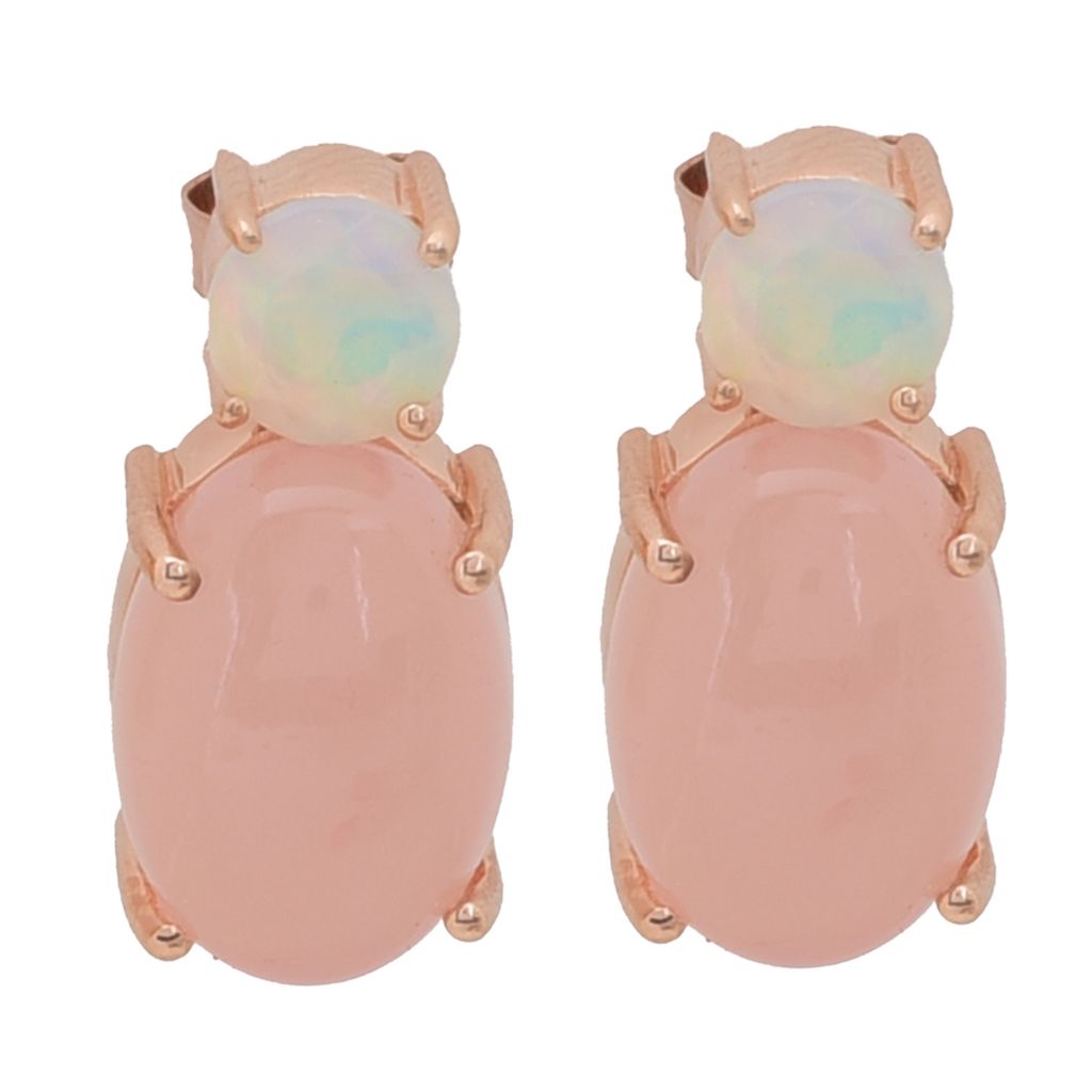 18k-gold-plated-14x10mm-oval-pink-chalcedony-ethiopian-opal-drop-earrings
