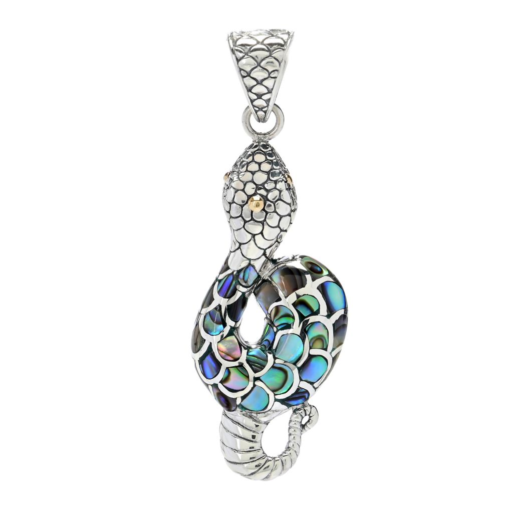 artisan-silver-by-samuel-b-18k-gold-accented-abalone-snake-pendant