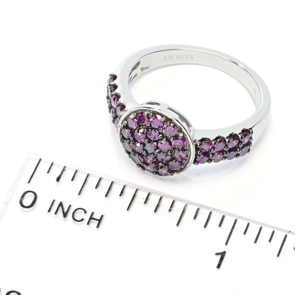 diamond-treasures-14k-gold-0-75ctw-purple-diamond-choice-of-shape-cluster-ring