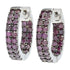 diamond-treasures-14k-white-gold-2-01ctw-purple-diamond-double-row-hoop-earrings