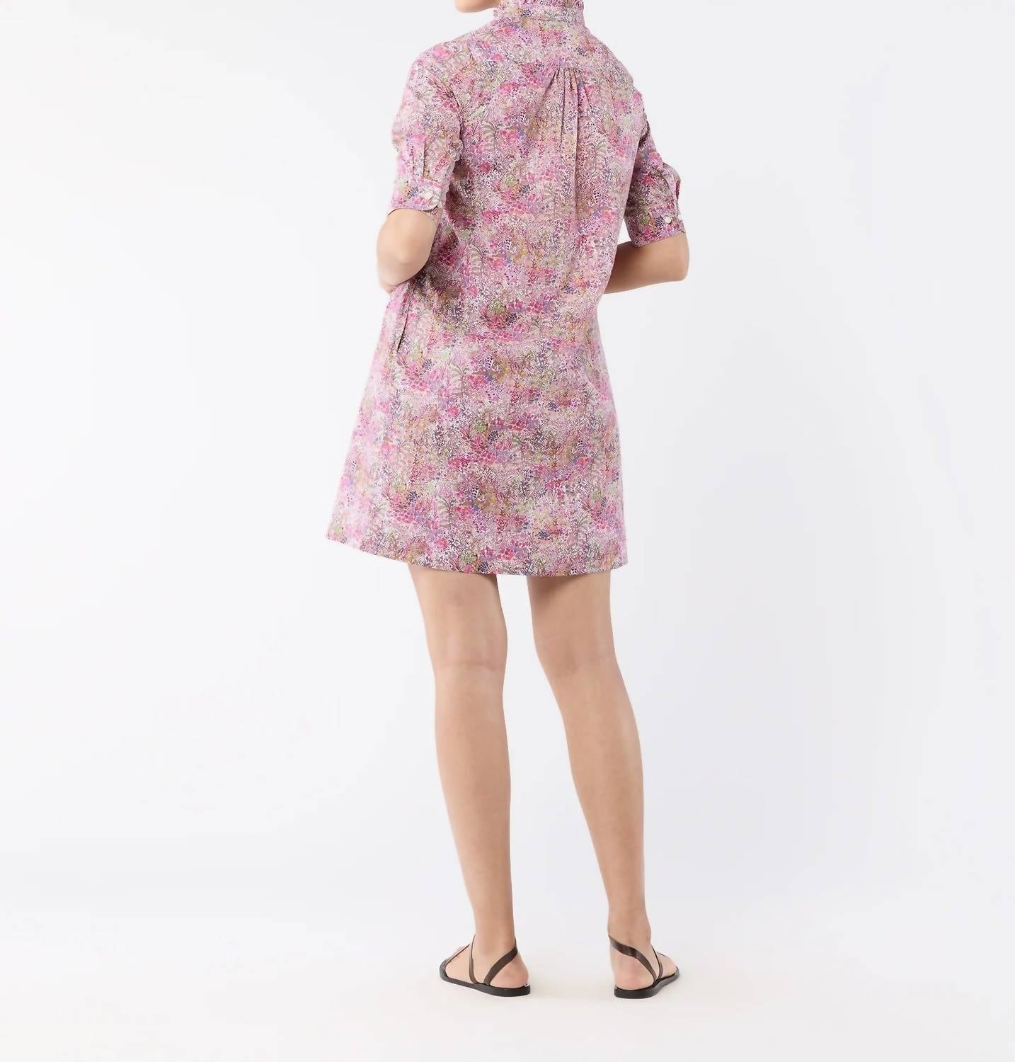 Ann Mashburn - Elbow-Sleeve Frill Dress