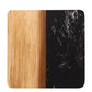 Creative Gifts International - Set Of 4 Marble and Acacia Wood 4" Square Coasters
