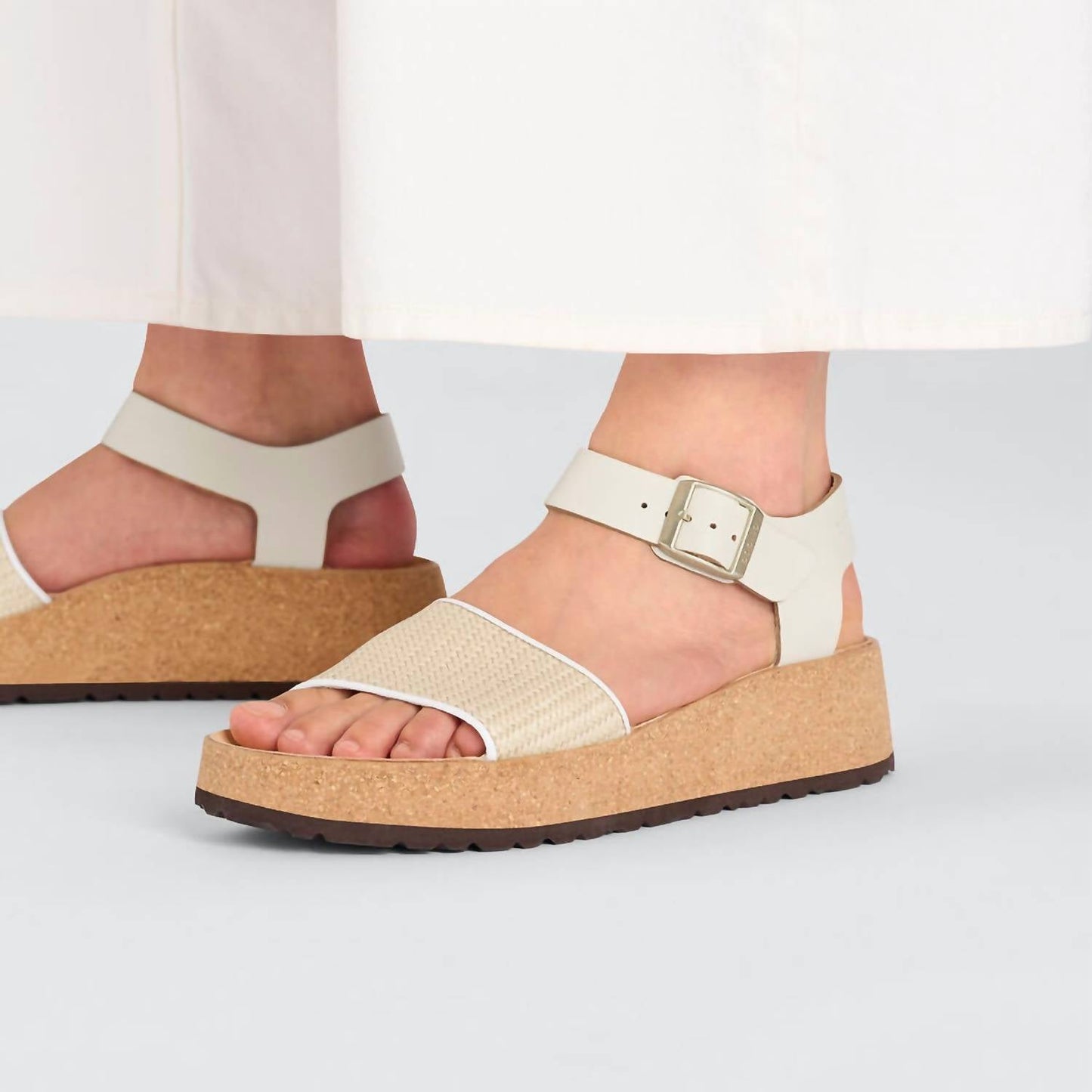 Birkenstock - Women's Glenda Raffia Leather Sandals - Medium/Narrow