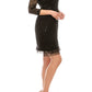 Aidan Mattox - 3/4 Sleeve Soutache Embroidered Dress