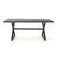 Rolando Outdoor Aluminum Dining Table With Steel Frame
