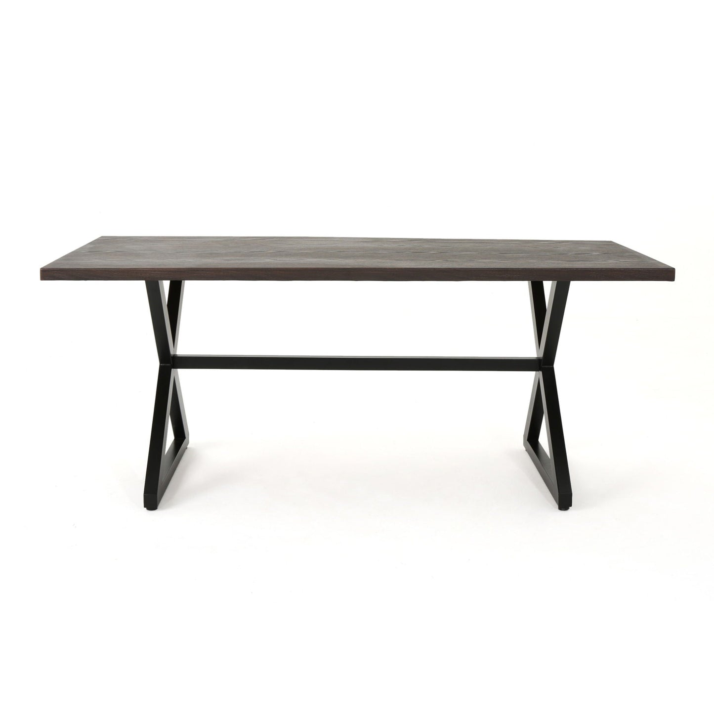 Rolando Outdoor Aluminum Dining Table With Steel Frame
