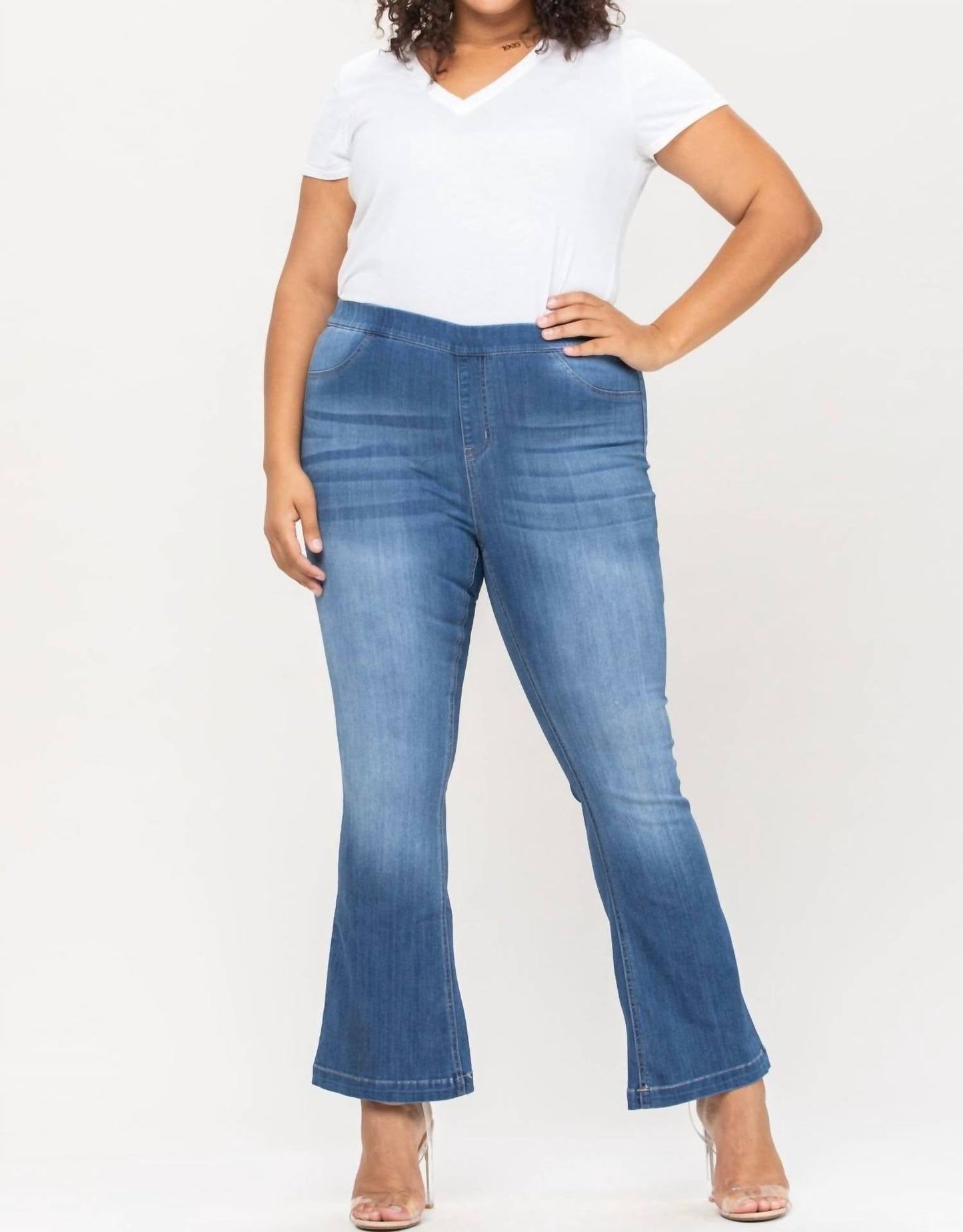 Cello - Mid Rise Flare Jeggings - Plus