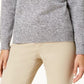 Karen Scott Women's Marled Cotton Turtleneck Sweater Gray Size Medium