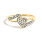 10K पीला गोल्ड डायमंड एक्सेंट फ़िलिगिरी हार्ट प्रॉमिस रिंग (I-J कलर, I3 क्लैरिटी)- साइज़ 7