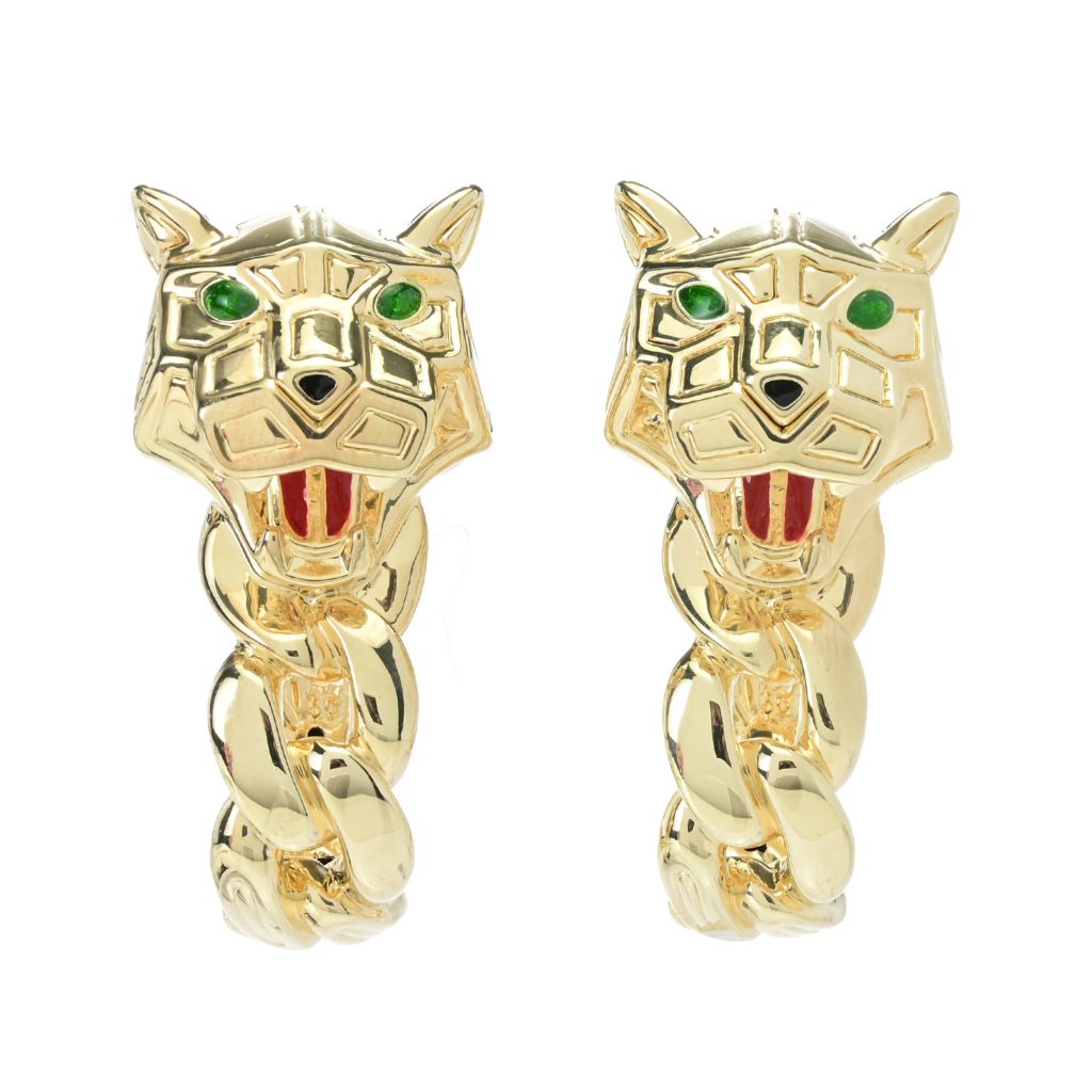 graziella-23k-gold-plated-electroform-simulated-diamond-panther-earrings