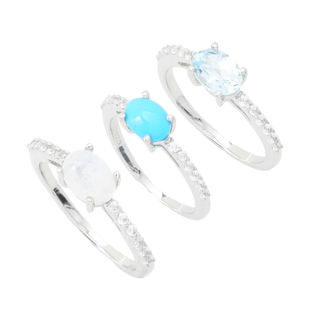 elemental-gems-platinum-plated-gemstone-white-zircon-set-of-3-rings