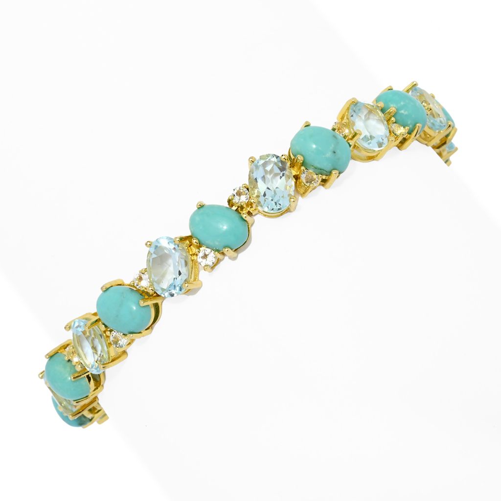 elemental-gems-18k-gold-plated-campitos-turquoise-topaz-line-bracelet