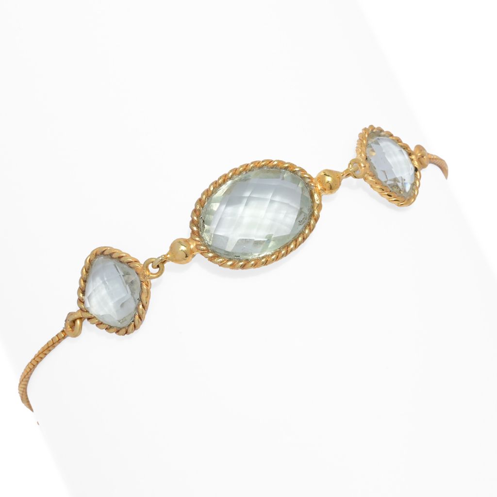 elemental-gems-18k-gold-plated-9-19ctw-prasiolite-3-stone-bolo-bracelet