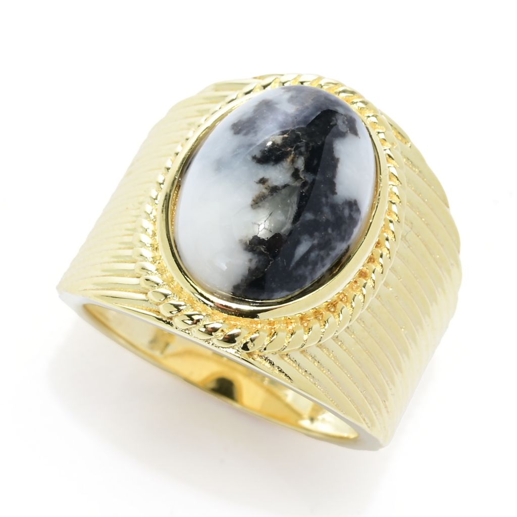 elemental-gems-18k-gold-plated-14x10mm-white-buffalo-textured-ring