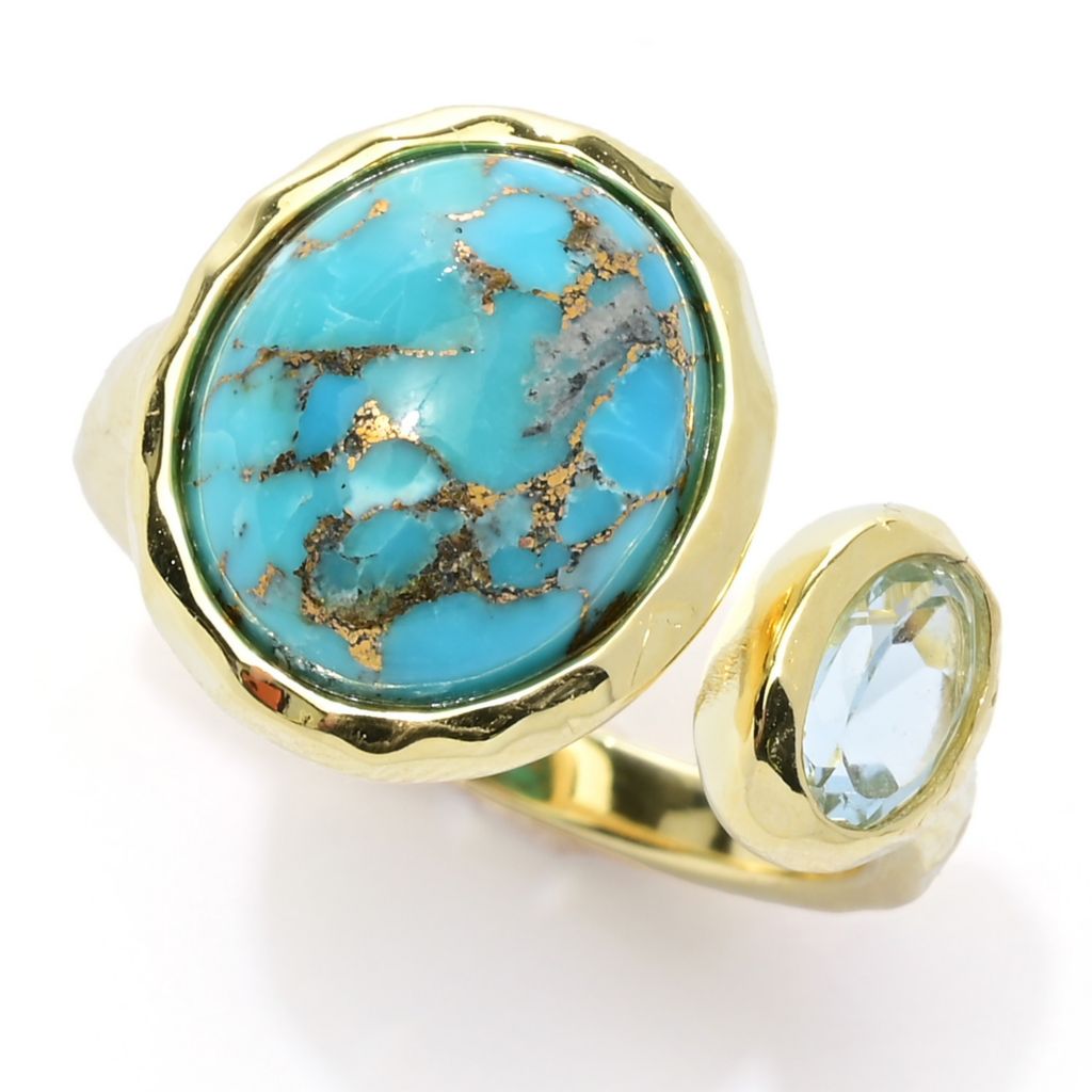 elemental-gems-18k-gold-plated-choice-of-gemstone-hammered-ring