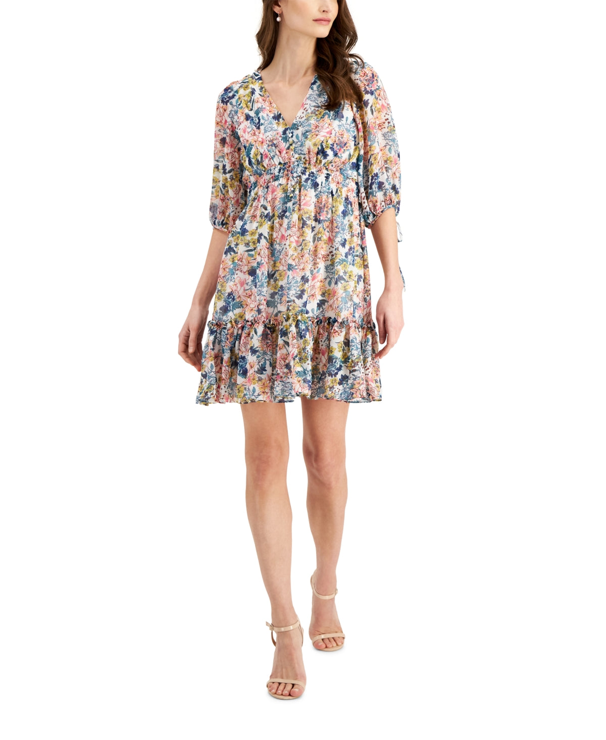 taylor-womens-floral-print-smocked-waist-a-line-dress