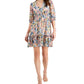 Taylor Women's Floral Print Smocked Waist A-Line Dress