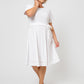 Leota Women's Genesis Eyelet Jersey Dress White Size 1X