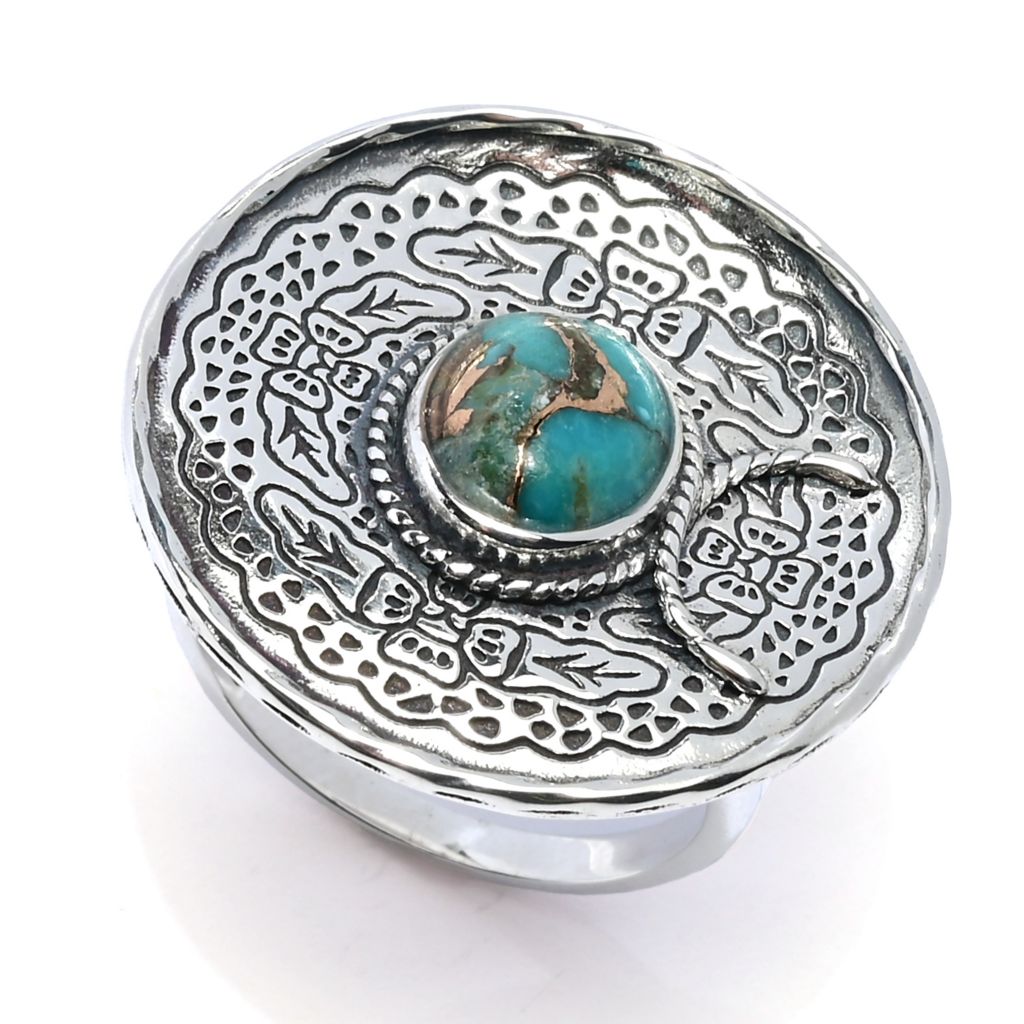 southwest-elements-sterling-silver-kingman-turquoise-cowboy-hat-ring