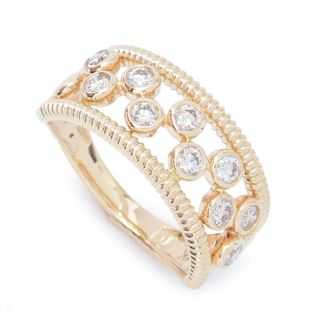 morris-david-14k-gold-0-50ctw-bezel-set-diamond-band-ring-4-0-grams