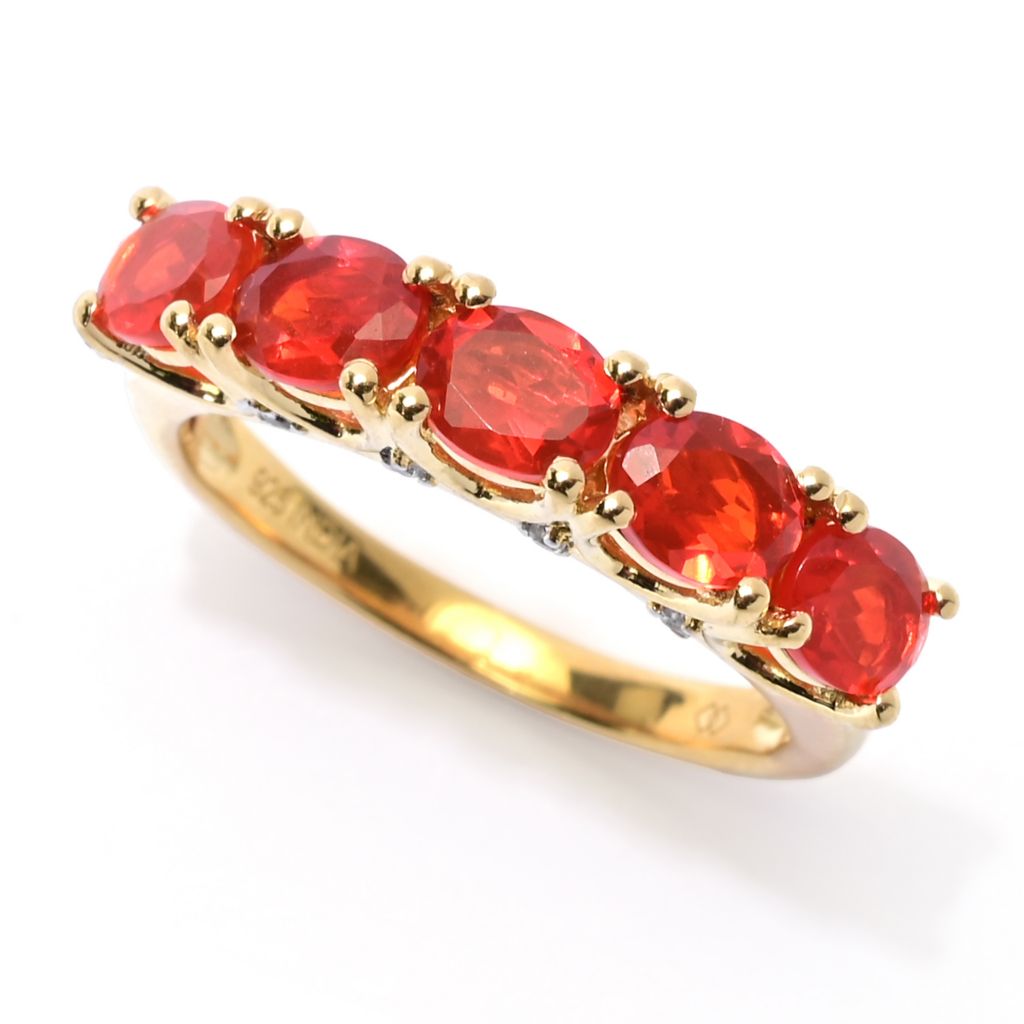gem-treasures-1-14ctw-crimson-fire-opal-white-zircon-5-stone-ring