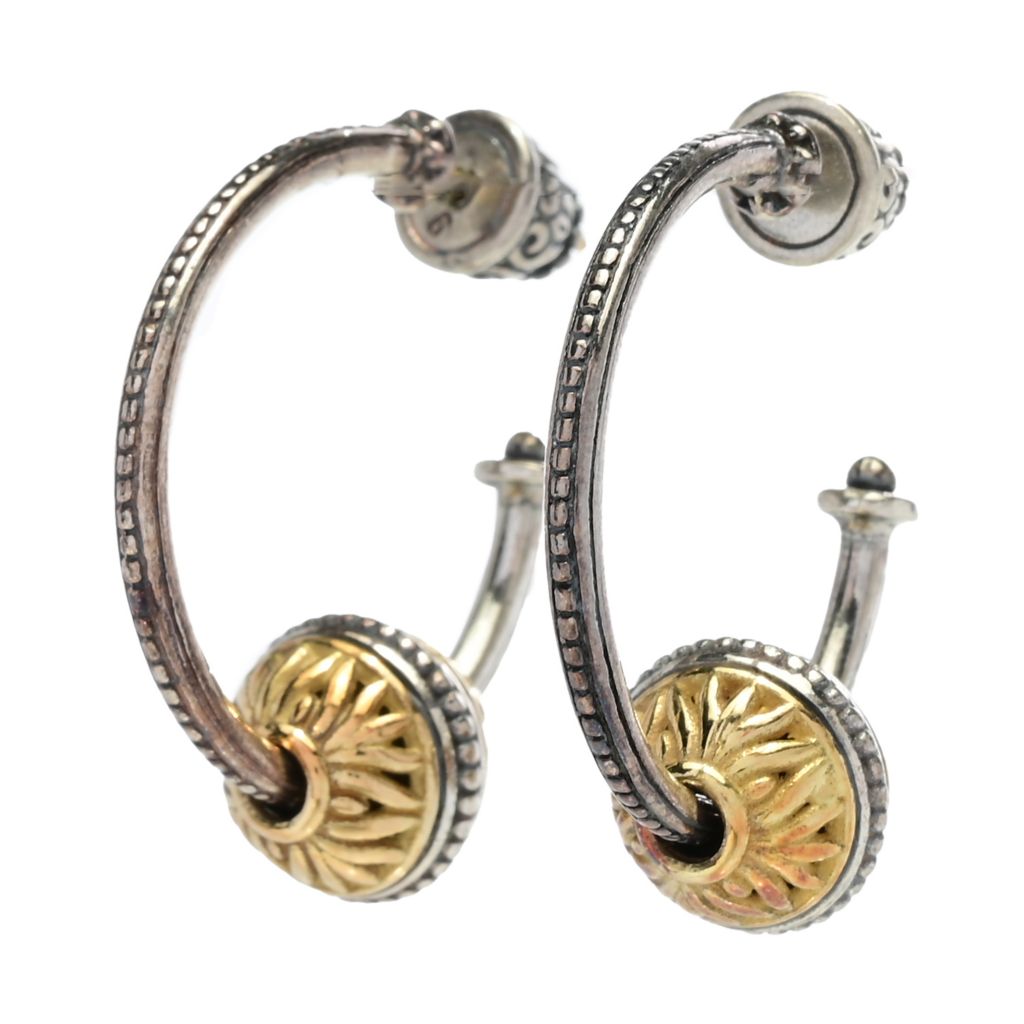 konstantino-18k-gold-accented-polished-bead-1-huggie-hoop-earrings