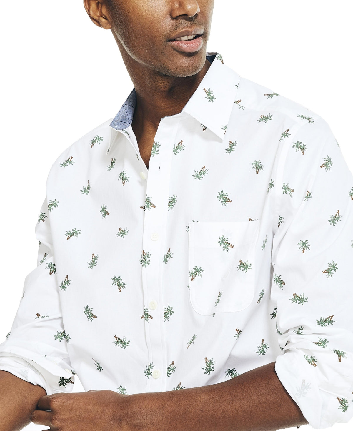 mens-classic-fit-button-down-poplin-palm-print-shirt