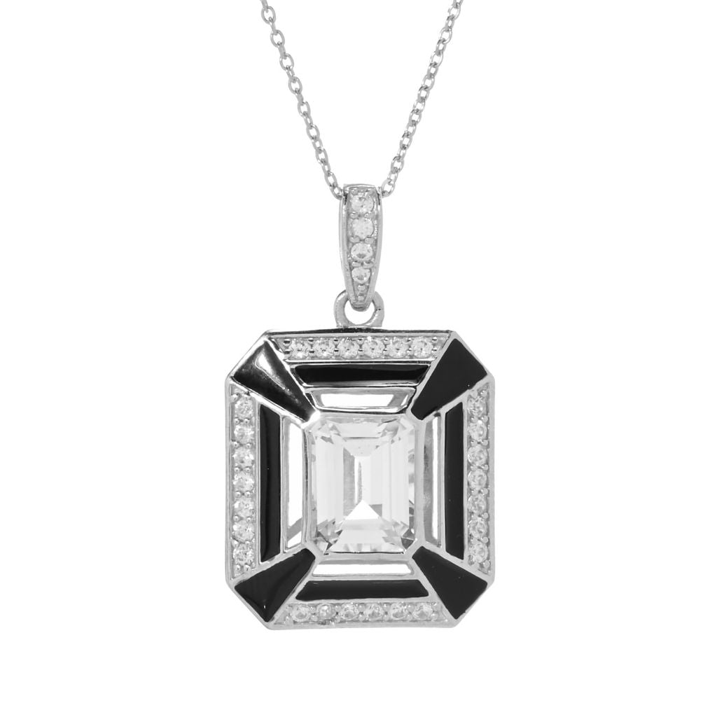18k-gold-plated-3-64ctw-white-topaz-white-zircon-enamel-art-deco-pendant