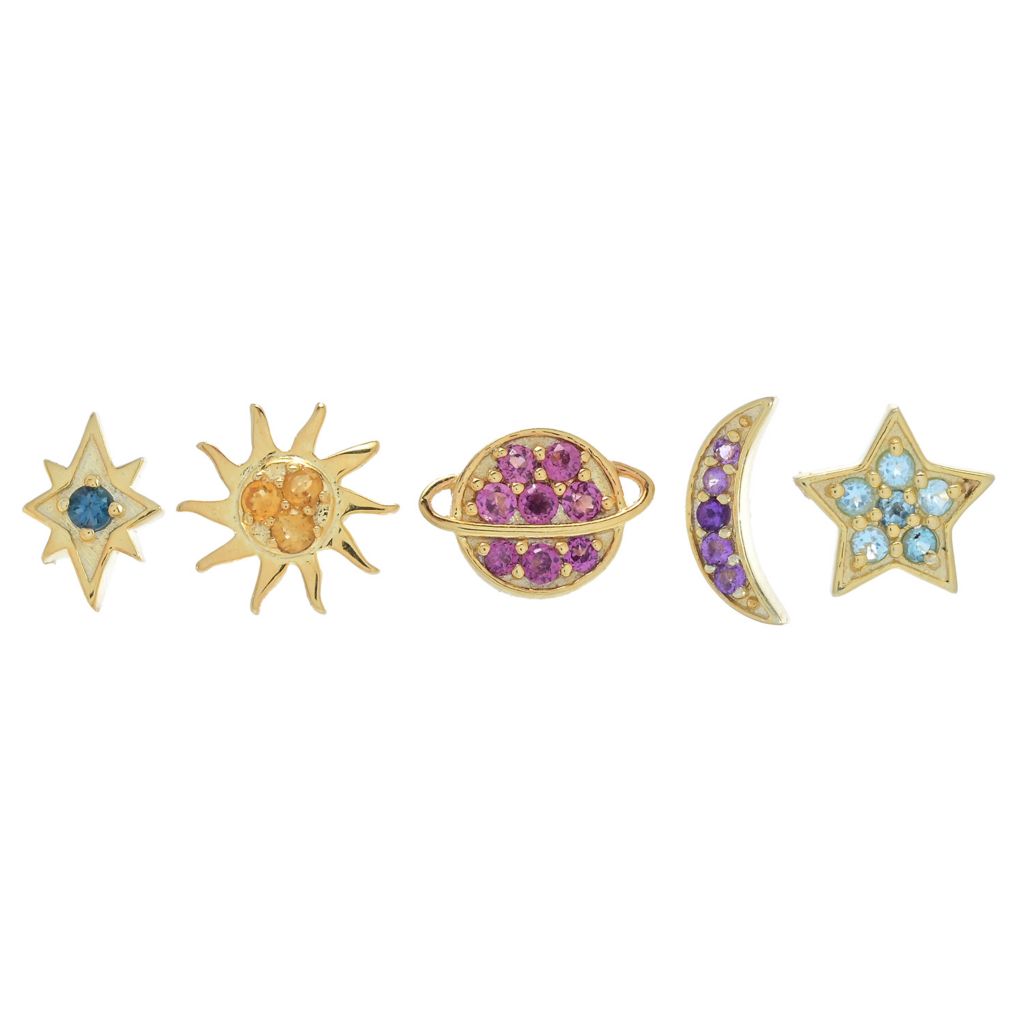 18k-gold-plated-set-of-5-gemstone-celestial-single-stud-earrings