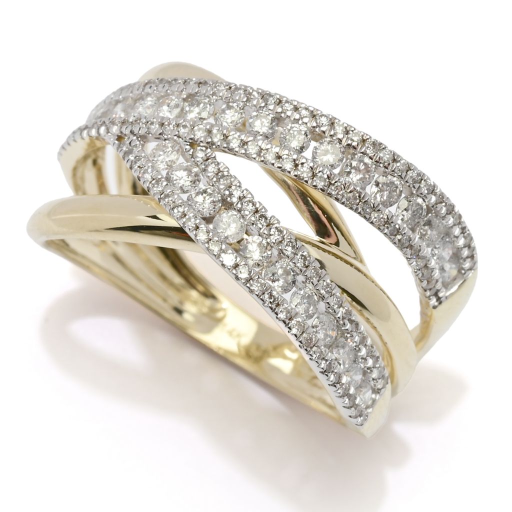 cocci-collection-14k-gold-0-80ctw-diamond-crossover-ring-3-5-grams